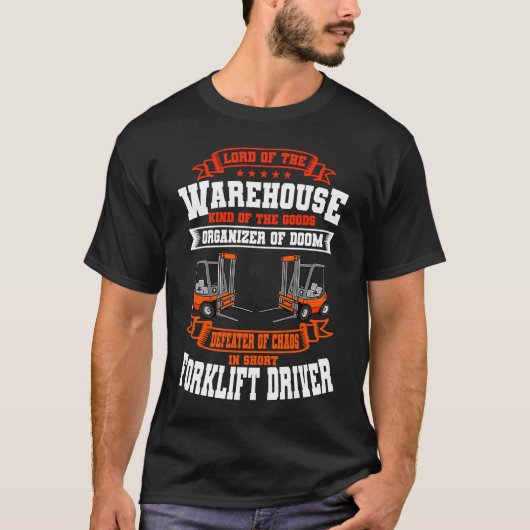 Gabelstaplerfahrwerkstoff-Handler T-Shirt (Vorderseite)