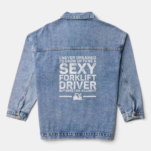 Gabelstaplerfunny Jeansjacke (Rückseite)