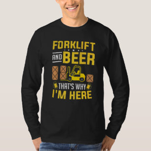 Gabelstaplergabel und Bierstapler T-Shirt
