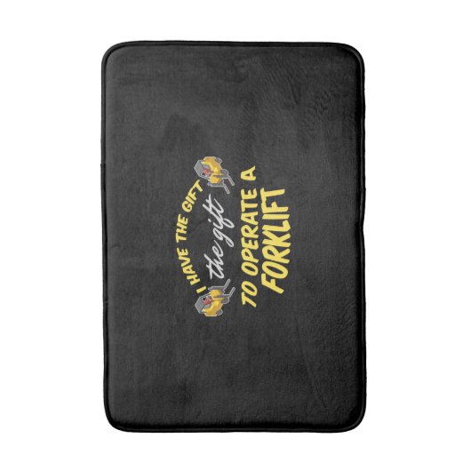 Gabelstaplergeschenk Badematte (Vorderseite Vertikal)
