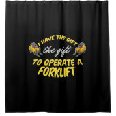 Gabelstaplergeschenk Duschvorhang (Vorderseite)