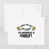 Gabelstaplergeschenk Feiertagspostkarte (Vorne/Hinten)