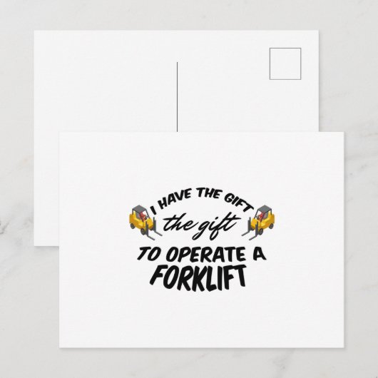 Gabelstaplergeschenk Feiertagspostkarte (Vorne/Hinten)