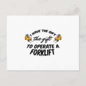Gabelstaplergeschenk Feiertagspostkarte (Vorderseite)
