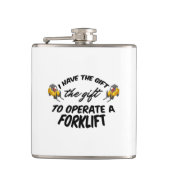 Gabelstaplergeschenk Flachmann (Vorderseite)