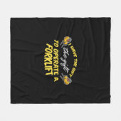 Gabelstaplergeschenk Fleecedecke (Vorderseite (Horizontal))