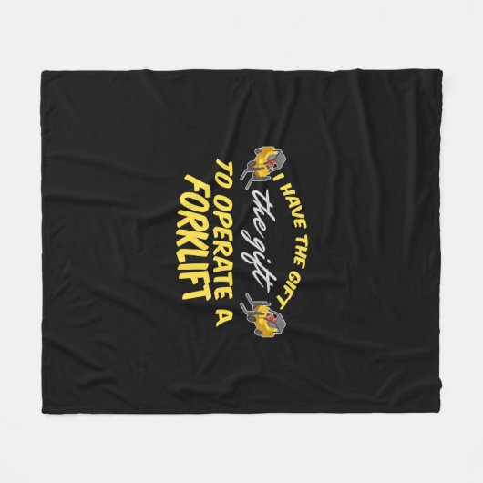 Gabelstaplergeschenk Fleecedecke (Vorderseite (Horizontal))