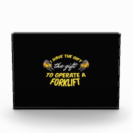 Gabelstaplergeschenk Fotoblock