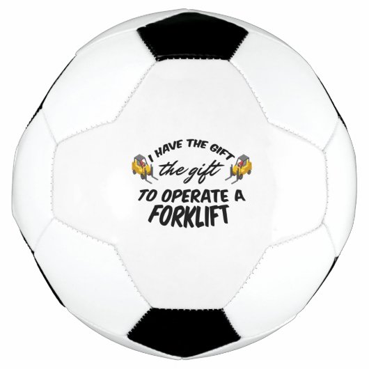 Gabelstaplergeschenk Fußball (Vorderseite)