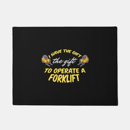 Gabelstaplergeschenk Fußmatte (Vorderseite)