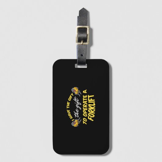 Gabelstaplergeschenk Gepäckanhänger (Vorderseite Vertikal)