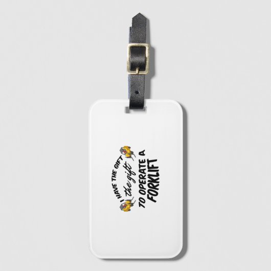 Gabelstaplergeschenk Gepäckanhänger (Vorderseite Vertikal)