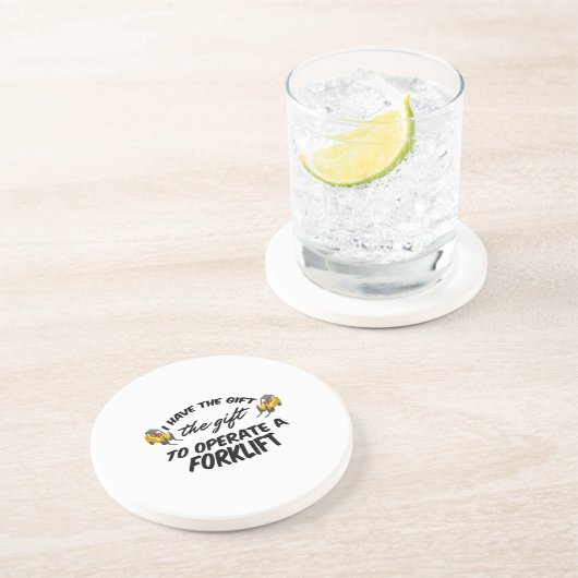 Gabelstaplergeschenk Getränkeuntersetzer (Seite)