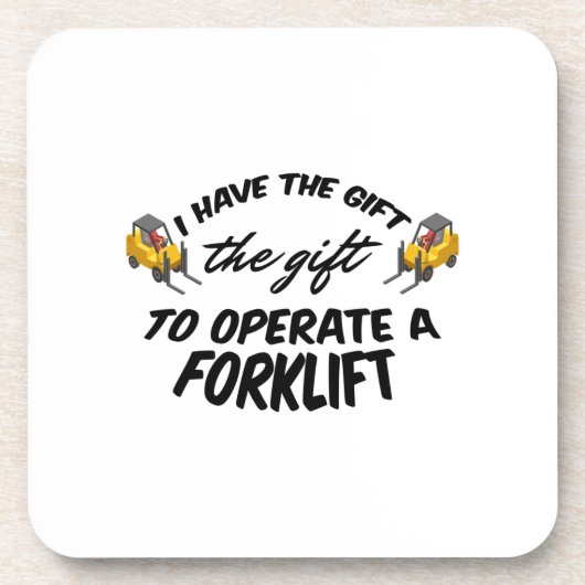 Gabelstaplergeschenk Getränkeuntersetzer (Vorderseite)