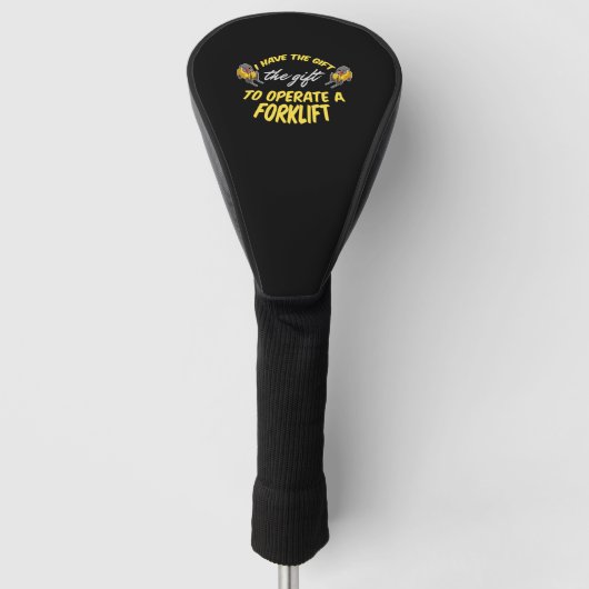 Gabelstaplergeschenk Golf Headcover (Vorderseite)