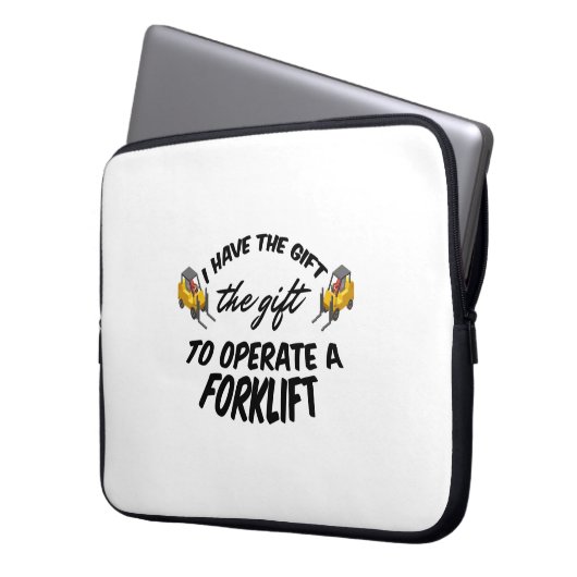 Gabelstaplergeschenk Laptopschutzhülle (Vorderseite Links)