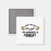 Gabelstaplergeschenk Magnet (Vorderseite/Rückseite)