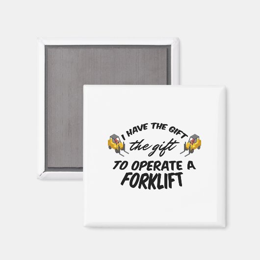 Gabelstaplergeschenk Magnet (Vorderseite/Rückseite)