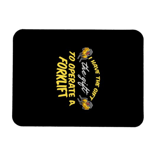 Gabelstaplergeschenk Magnet (Horizontal)