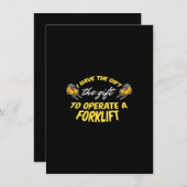 Gabelstaplergeschenk Mitteilungskarte (Vorne/Hinten)