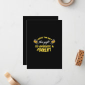 Gabelstaplergeschenk Mitteilungskarte (Vorderseite/Rückseite Beispiel)