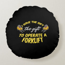 Gabelstaplergeschenk Rundes Kissen