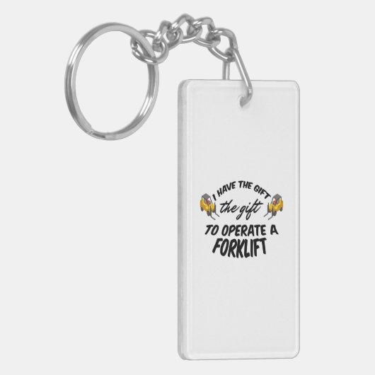 Gabelstaplergeschenk Schlüsselanhänger (Vorderseite links)