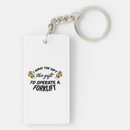 Gabelstaplergeschenk Schlüsselanhänger (Rückseite)