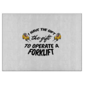 Gabelstaplergeschenk Schneidebrett (Vorderseite)