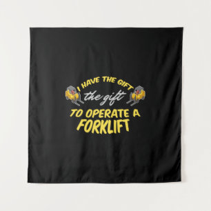 Gabelstaplergeschenk Wandteppich
