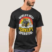 Gabelstaplerläufer-Rainbow-Welten-Bester Gabelstap T-Shirt (Vorderseite)
