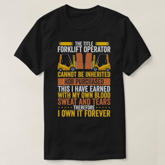 Gabelstaplertreiber T-Shirt (Design vorne)
