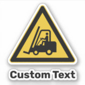 Gabelstaplerwarnzeichen Aufkleber (Vorderseite)