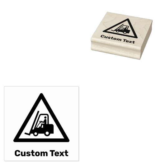 Gabelstaplerwarnzeichen Gummistempel (Stempel)