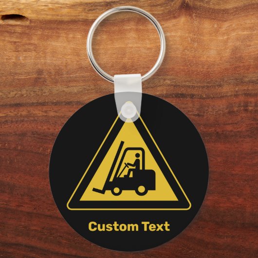 Gabelstaplerwarnzeichen Schlüsselanhänger (Vorderseite)