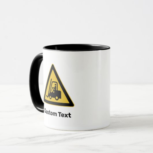 Gabelstaplerwarnzeichen Tasse (Vorderseite Links)