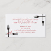 Gabelt Monogramm-Kochs-Catering-Geschäftskarte Visitenkarte (Rückseite)