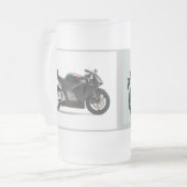 Gabelung-Rocket mattierte GlasTasse Mattglas Bierglas (Vorderseite Links)