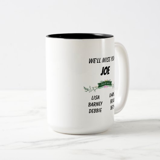 Gaben für Coworker, Funny Goodbye Gift Zweifarbige Tasse (VorderseiteRechts)