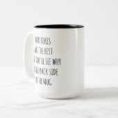 Gaben für VATER JOKES SIND DIE BESTEN UND SIE WERD Zweifarbige Tasse (Vorderseite Links)
