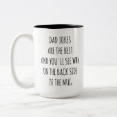Gaben für VATER JOKES SIND DIE BESTEN UND SIE WERD Zweifarbige Tasse (Links)