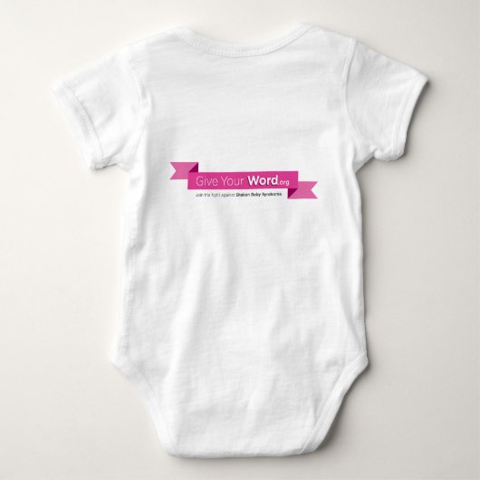 Gaben Sie Ihr Wort? Baby Strampler (Rückseite)