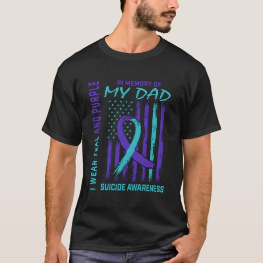 Gaben Verlust Vater Selbstmord Bewusstsein Ameri z T-Shirt (Vorderseite)