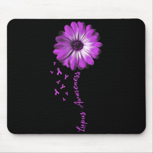 Gaben zur Aufklärung über Lupus mit Gänseblümchen Mousepad