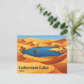 Gaberoun-See Libyen Postkarte (Stehend Vorderseite)