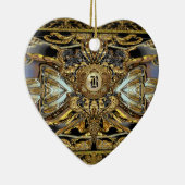 Gabey Victoria Monogram Keramik Ornament (Rechts)