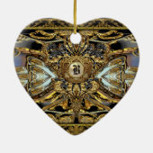 Gabey Victoria Monogram Keramik Ornament (Hinten)