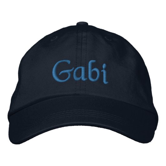 Gabi Personalisiert bestickte Baseball Cap Blue Bestickte Kappe (Vorderseite)