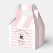 Gable Favor Box Pink Stripe Graduate 2026 Geschenkschachtel (Vorderseite)