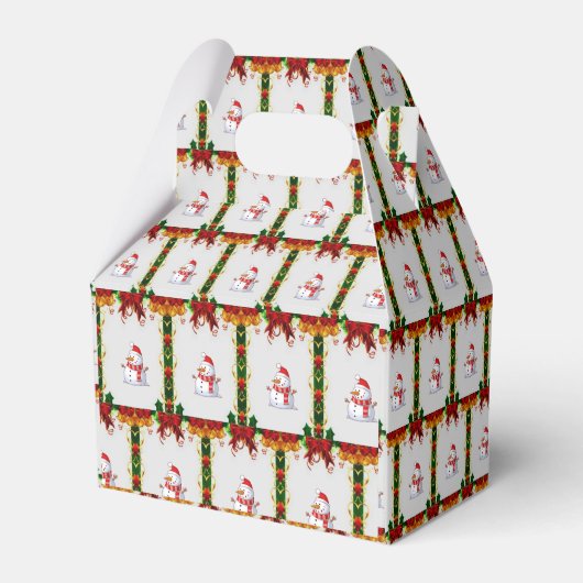 Gable Favor Box Snowman Geschenkschachtel (Rückseite)